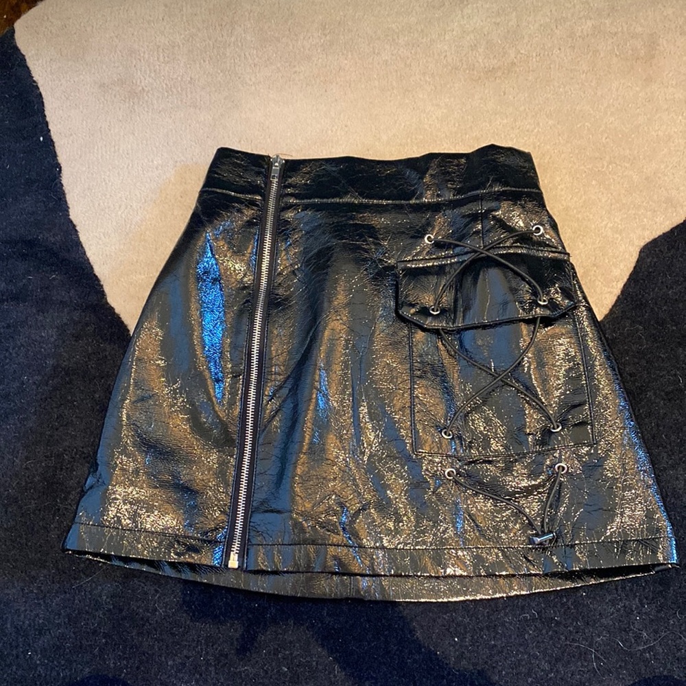 Pleather Mini Skirt